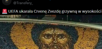 HIT! Oto GRZYWNA dla Crveny Zvezdy za religijną oprawę!